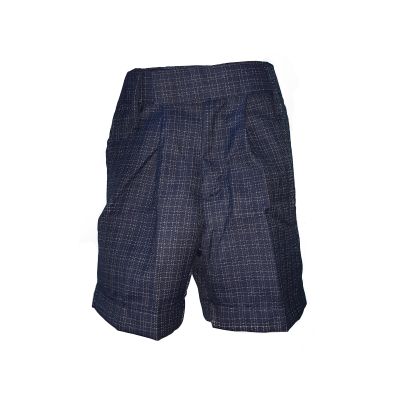 SCUOLA Kumarans Childrens Formal Shorts - Navy Check (Size 10*20 to 13*24)