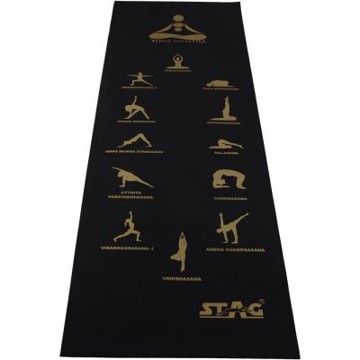 Stag Mantra Asan Yoga Mat 4 MM - Black & Gold